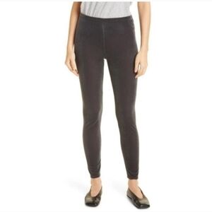 Eileen Fisher Velvet Ankle Legging Graphite Gray XL